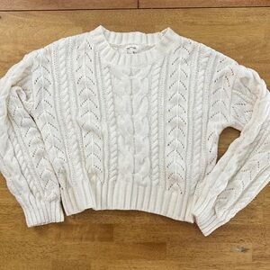 Cable Knit Cream Sweater